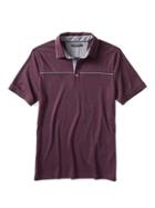Banana Republic Mens Luxe Touch Piped Chest Polo - Secret Plum