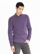 Banana Republic Mens Merino Wool Pullover Crew - Purple Grape