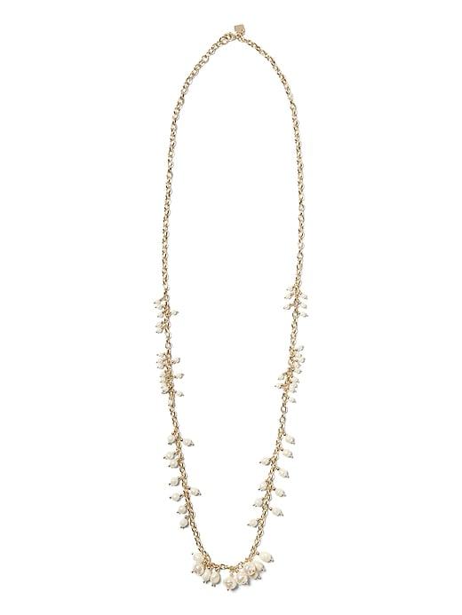 Banana Republic Womens Soft Pearl Layer Necklace Gold Size One Size