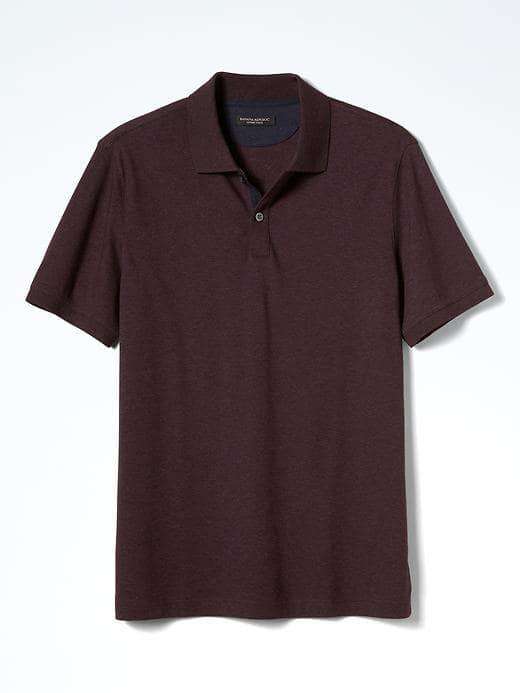 Banana Republic Mens Slim Luxe Touch Polo - Winterplum