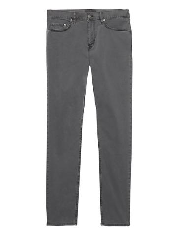Banana Republic Mens Slim Fly-weight Traveler Jean Charcoal Wash Size 32w