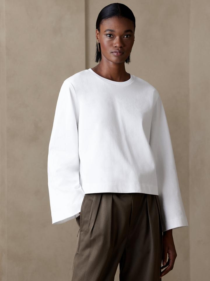 Boxy Crop Heavy Cotton T-shirt