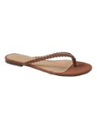 Banana Republic Womens Scallop Sandal Nutmeg Suede Size 9