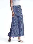 Banana Republic Womens Micro Stripe Ruffle Maxi Skirt - Multi Stripe