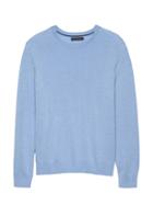 Banana Republic Mens Extra-fine Italian Merino Wool Crew-neck Sweater Marfa Blue Size S