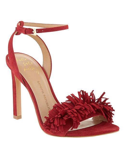 Banana Republic Honey Fringe Sandal Size 10 - Red