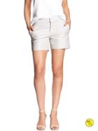 Banana Republic Factory Linen/cotton Metallic Short Size 0 - Gray Crystal