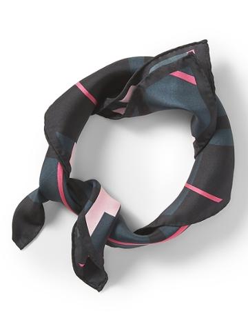 Banana Republic Womens Alycia Argyle Small Square Silk Scarf Pink Multi Size One Size