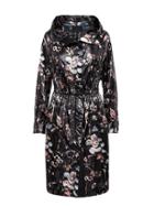 Banana Republic Womens Petite Water-resistant Packable Rain Jacket Black Multi Size Xs