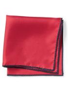 Banana Republic Mens Solid Silk Pocket Square Red Size One Size