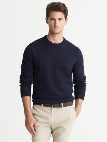 Banana Republic Classic Crew - Navy Blue