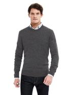 Banana Republic Mens Silk Linen Crew Pullover Size L Tall - Black