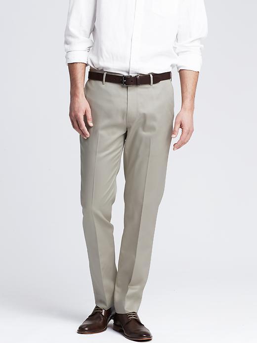 Banana Republic Modern Slim Non Iron Cotton Pant Size 32w 36l Tall - Light Stone