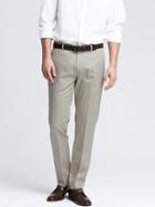 Banana Republic Modern Slim Non Iron Cotton Pant Size 32w 36l Tall - Light Stone