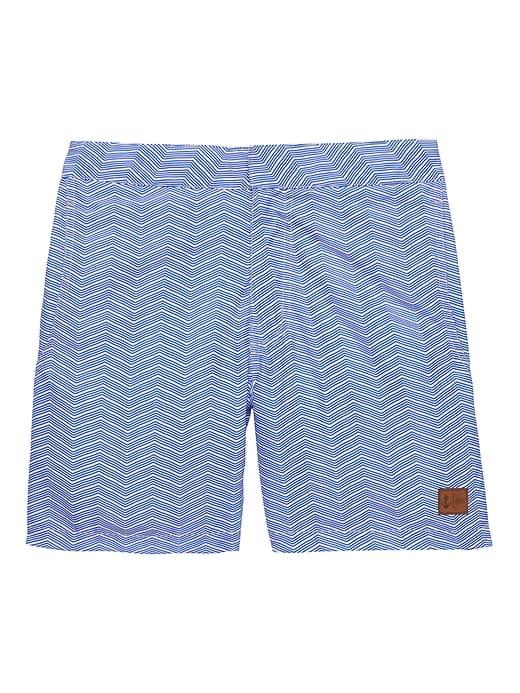 Banana Republic Mens Retromarine   Printed Swim Short Basic Blue Size 34w