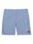 Banana Republic Mens Retromarine   Printed Swim Short Basic Blue Size 34w