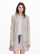 Banana Republic Womens Cashmere Layered Open Cardigan Size M/l - Cocoon