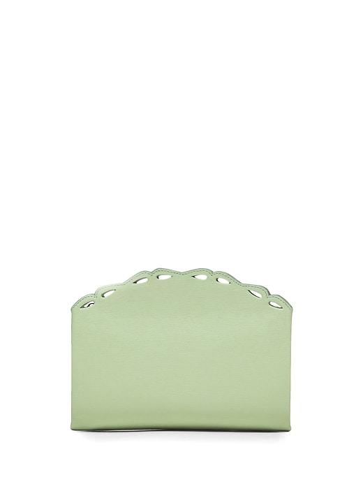 Banana Republic Womens Laser-cut Inverted Half-moon Pouch Mint Size One Size