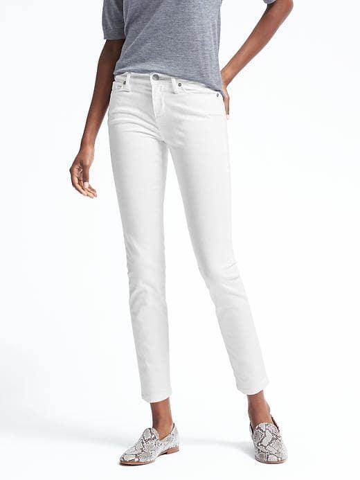 Banana Republic Womens Stay White Skinny Ankle Jean - Lily Wash