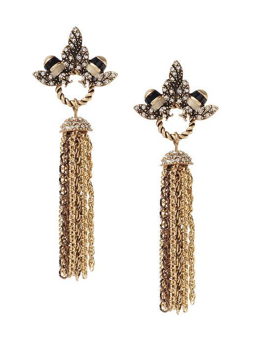 Banana Republic Bumblebee Tassel Earring Size One Size - Brass
