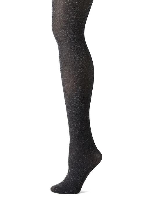 Banana Republic Womens Shimmer Tights Black & Silver Size S