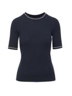 Banana Republic Womens Ribbed Crew Sweater Top Navy Size M