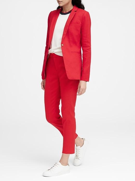 Banana Republic Long And Lean-fit Linen-cotton Blazer