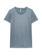 Banana Republic Womens Supima Cotton Crew-neck T-shirt Metallic Silver Star Size S
