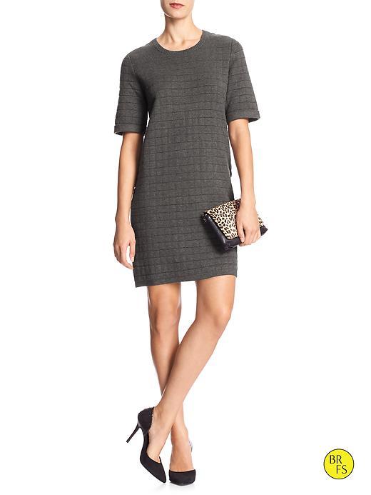 Banana Republic Womens Factory Textured Sweater Dress Size L - Charcoal Gray