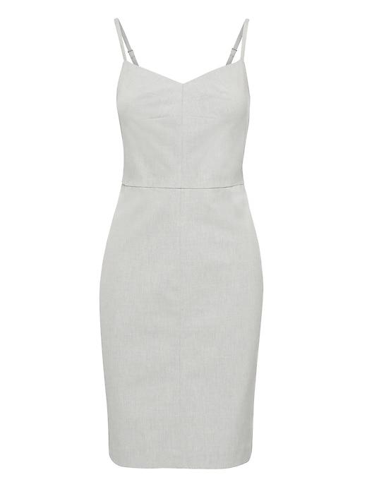 Banana Republic Womens Petite Strappy Sheath Dress Dark Gray Size 2