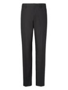 Banana Republic Mens Athletic Tapered Non-iron Stretch-cotton Pant Black Size 28w