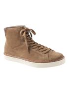 Banana Republic Mens Tayne Suede High-top Sneaker Tan Size 10