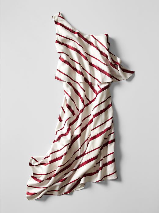 Banana Republic Womens One Shoulder Asymmetrical Dress Size 0 - Red Stripe