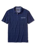 Banana Republic Mens Fleur De Lys Polo Size L Tall - Dark Indigo
