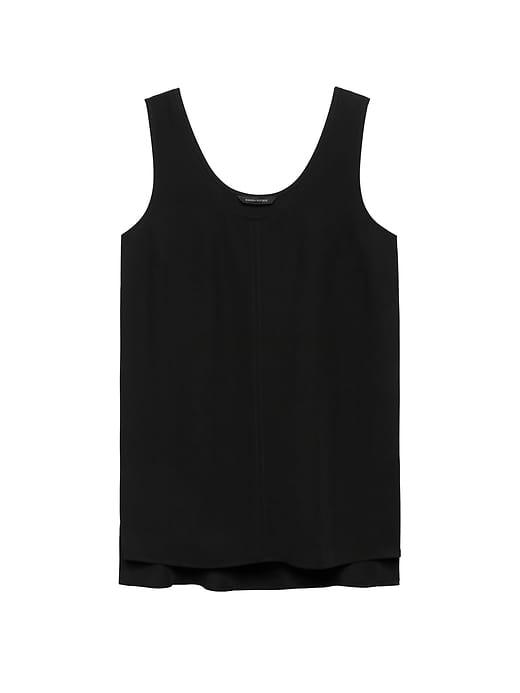 Banana Republic Womens Tencel Blend Hi-low Tunic Black Size M