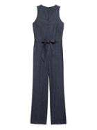 Banana Republic Womens Denim V-neck Jumpsuit Dark Denim Size 14