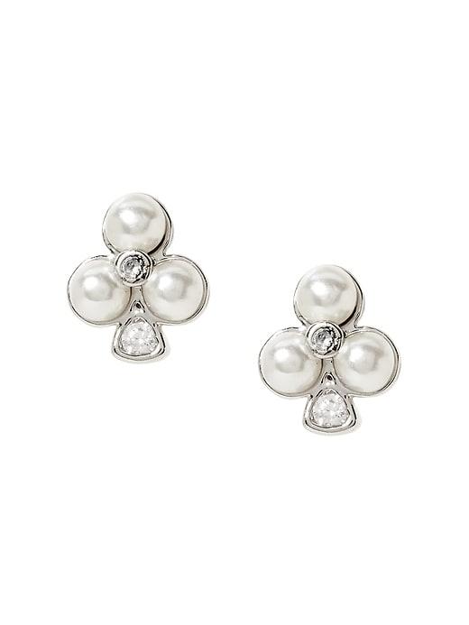 Banana Republic Womens Club Stud Earring Silver Size One Size