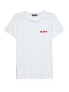 Banana Republic Womens Supima Cotton Heart Graphic T-shirt White Size M