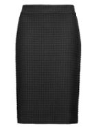Banana Republic Womens Gingham Knit Pencil Skirt Black Size 2