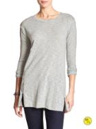 Banana Republic Factory Zip Seam Tunic Tee Size L - Silver Star