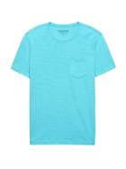 Banana Republic Mens Vintage 100% Cotton Pocket Crew-neck T-shirt Blue Paradise Size Xl