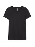 Banana Republic Womens Crew-neck T-shirt Black Supima Cotton Size Xxs