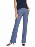 Banana Republic Womens Logan Fit Flannel Pant - Medium Blue