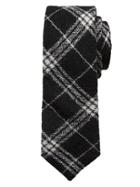 Banana Republic Mens Plaid Wool Tie Size One Size - Dark Grey Heather