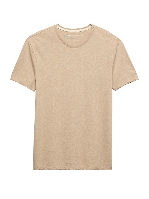 Banana Republic Mens Soft-wash Crew-neck T-shirt Clay Size L