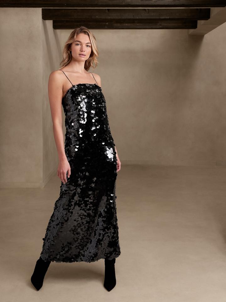 Petite Teia Sequin Maxi Dress