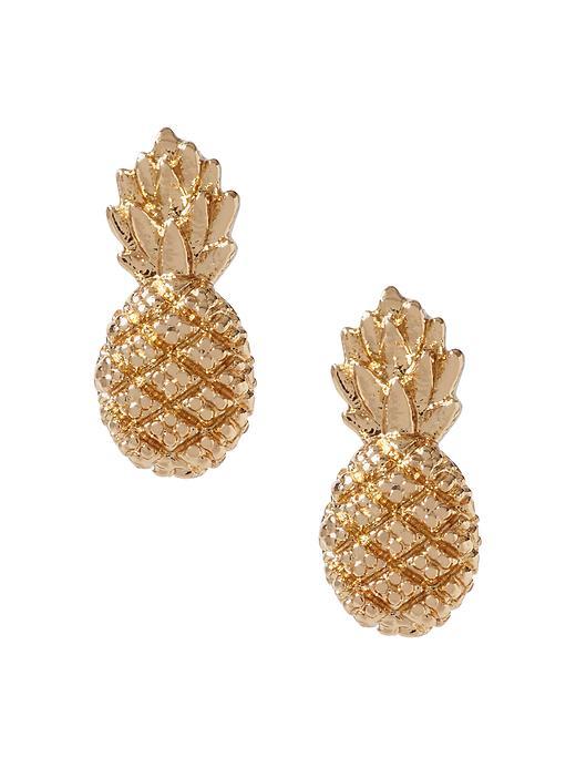 Banana Republic Pineapple Earring Size One Size - Gold