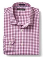 Banana Republic Mens Camden Fit Non Iron Small Multi Check Shirt - Pop Pink