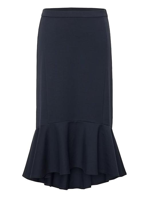 Banana Republic Womens Ponte Paneled Trumpet Skirt Navy Size 2