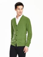 Banana Republic Mens Todd &amp; Duncan Cashmere Cardigan Size L Tall - Foliage Green